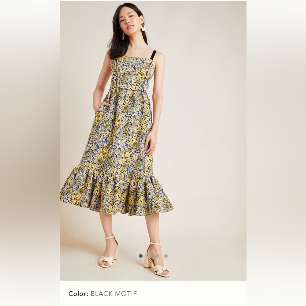 Anthropologie ELLIATT Vernazza Jacquard Midi Dress